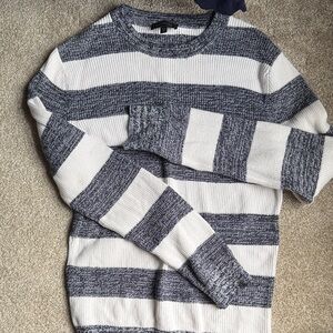 Express Striped Blue and White Sweater